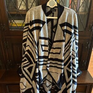 Lucky Brand size L open Flutter/ Waterfall Front Cardigan Sweater